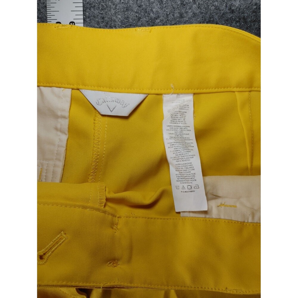 Callaway Women’s Yellow Lady Opti-Shield Bermuda Golf Shorts 10 - Picture 2 of 4